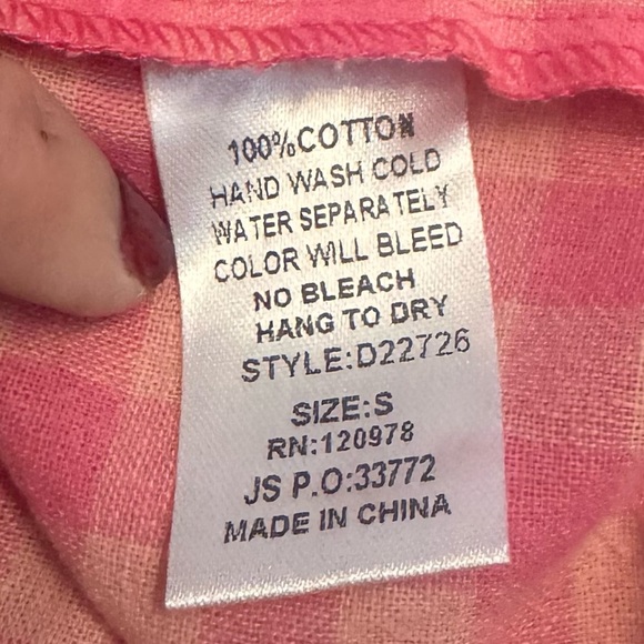 New Entro Pink Gingham Maxi Dress, Ruffled Dress, Size Small, NWOT, Girly Dress - Picture 6 of 6